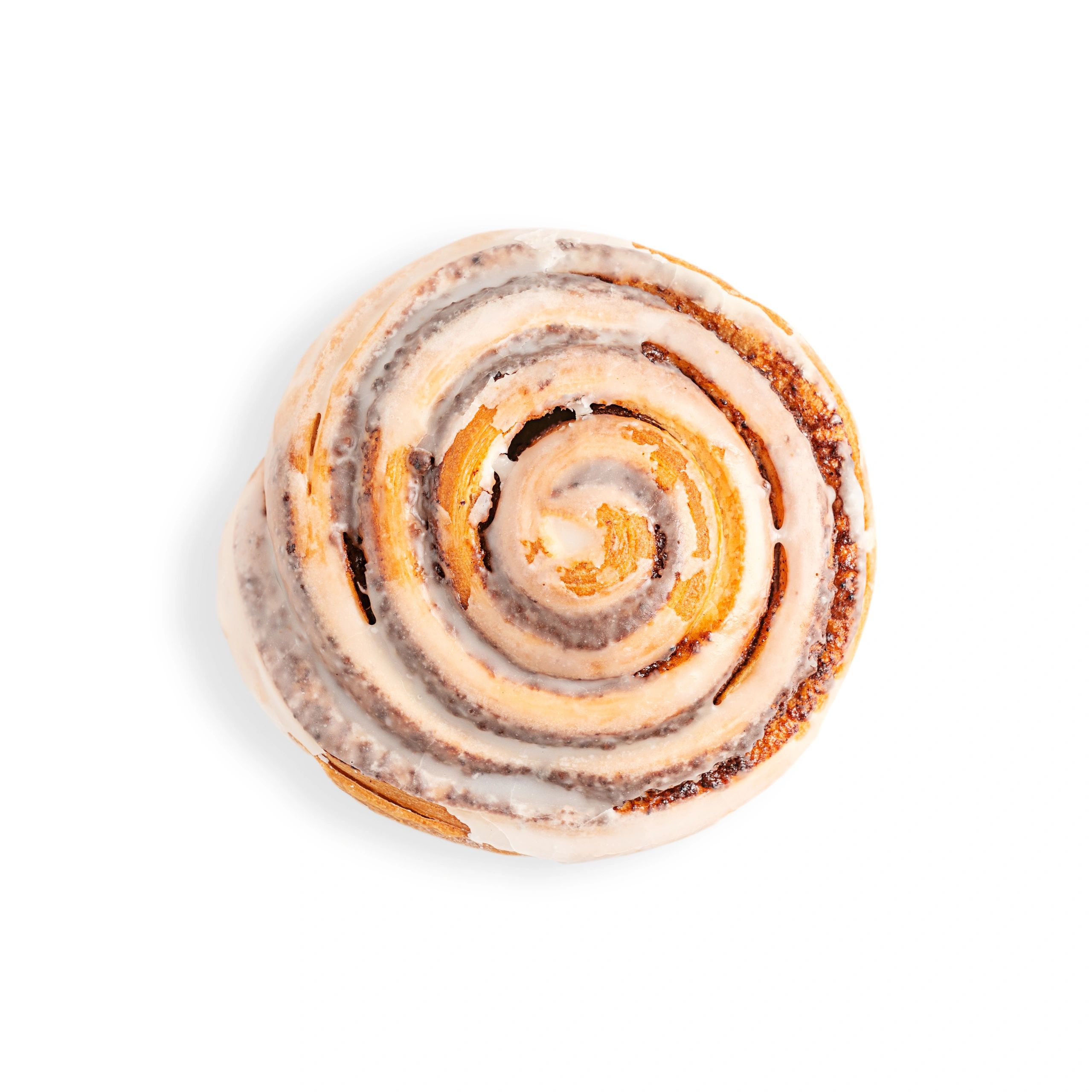 Fresh cinnamon roll with icing
